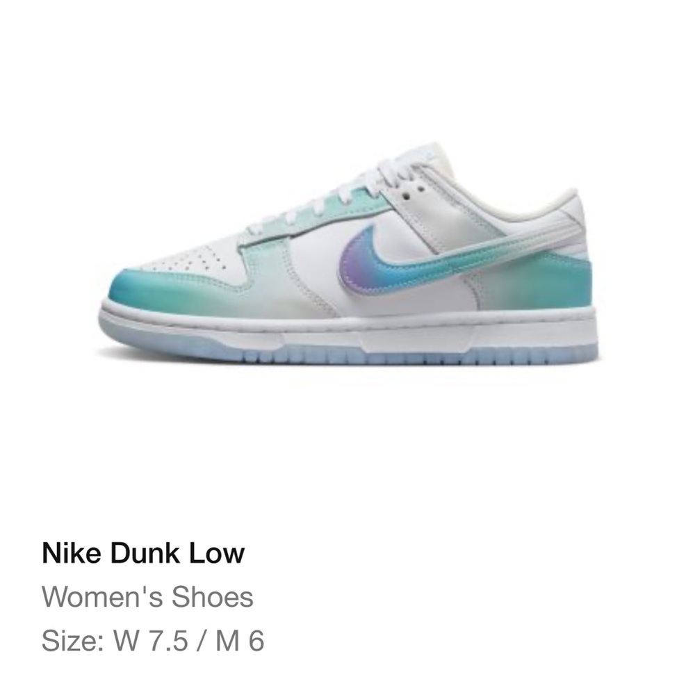 Nike dunk low unlock your space - color white/ice blue/phantom
